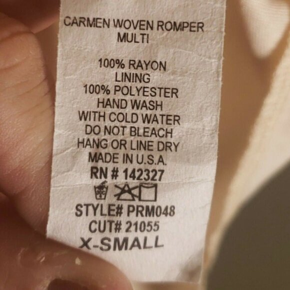 PPLA Womens Floral Bell Sleeve Shorts Romper XS - Picture 8 of 8